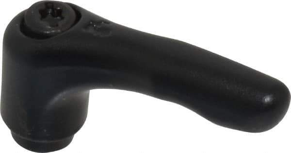 KIPP - M6 x 1.0, 13mm Hub Diam, Zinc Die Cast (Steel Components) Tapped Adjustable Clamping Lever - 47mm OAL, 31mm High, 9mm Hole Depth - USA Tool & Supply