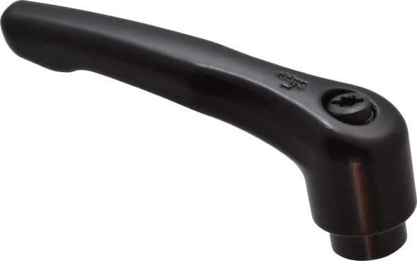 KIPP - 5/16-18, 0.73" Hub Diam, Zinc Die Cast (Steel Components) Tapped Adjustable Clamping Lever - 2.93" OAL, 1.67" High, 0.47" Hole Depth - USA Tool & Supply