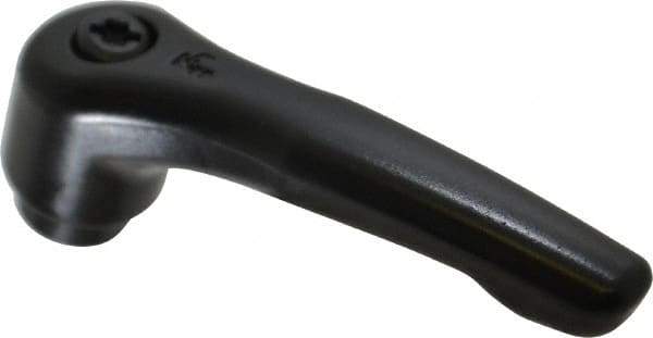 KIPP - M8 x 1.25, 18.5mm Hub Diam, Zinc Die Cast (Steel Components) Tapped Adjustable Clamping Lever - 74.5mm OAL, 42.5mm High, 12mm Hole Depth - USA Tool & Supply