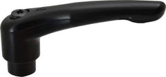 KIPP - 5/16-18, 0.83" Hub Diam, Zinc Die Cast (Steel Components) Tapped Adjustable Clamping Lever - 3.58" OAL, 2.15" High, 0.55" Hole Depth - USA Tool & Supply