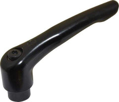 KIPP - 3/8-16, 0.83" Hub Diam, Zinc Die Cast (Steel Components) Tapped Adjustable Clamping Lever - 3.58" OAL, 2.15" High, 0.55" Hole Depth - USA Tool & Supply