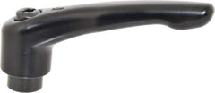 KIPP - 3/8-16, 1.06" Hub Diam, Zinc Die Cast (Steel Components) Tapped Adjustable Clamping Lever - 4.29" OAL, 2.48" High, 0.67" Hole Depth - USA Tool & Supply