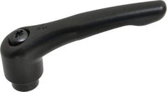 KIPP - M10 x 1.5, 27mm Hub Diam, Zinc Die Cast (Steel Components) Tapped Adjustable Clamping Lever - 109mm OAL, 63mm High, 17mm Hole Depth - USA Tool & Supply