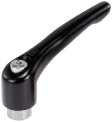 KIPP - 5/16-18, 0.73" Hub Diam, Zinc Die Cast (Stainless Steel Components) Tapped Adjustable Clamping Lever - 2.93" OAL, 1.67" High, 0.47" Hole Depth - USA Tool & Supply