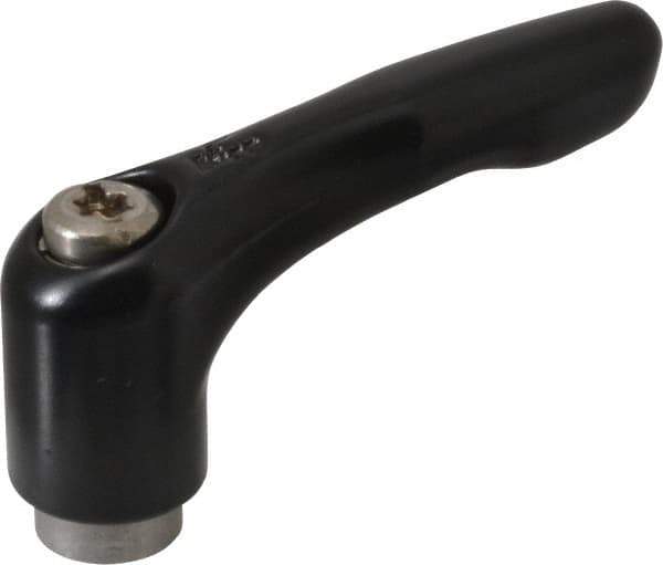 KIPP - 1/4-20, 0.51" Hub Diam, Zinc Die Cast (Stainless Steel Components) Tapped Adjustable Clamping Lever - 1.85" OAL, 1.22" High, 0.35" Hole Depth - USA Tool & Supply