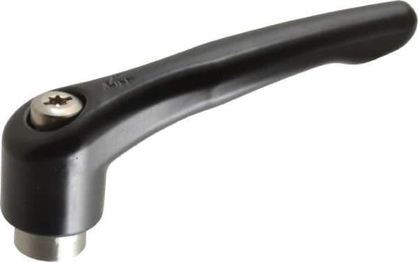 KIPP - 1/2-13, 1.06" Hub Diam, Zinc Die Cast (Stainless Steel Components) Tapped Adjustable Clamping Lever - 4.29" OAL, 2.48" High, 0.67" Hole Depth - USA Tool & Supply