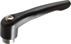 KIPP - 1/2-13, 1.06" Hub Diam, Zinc Die Cast (Stainless Steel Components) Tapped Adjustable Clamping Lever - 4.29" OAL, 2.48" High, 0.67" Hole Depth - USA Tool & Supply
