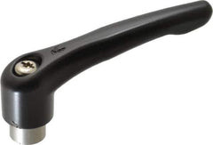 KIPP - M12 x 1.75, 27mm Hub Diam, Zinc Die Cast (Stainless Steel Components) Tapped Adjustable Clamping Lever - 109mm OAL, 63mm High, 17mm Hole Depth - USA Tool & Supply