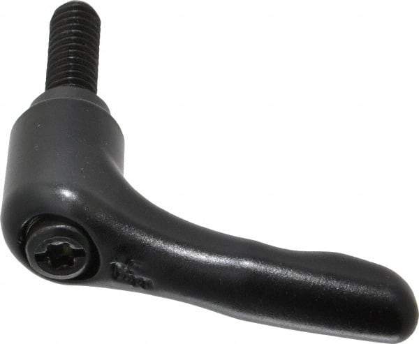 KIPP - 1/4-20, 0.55" Hub Diam, Zinc Die Cast (Steel Components) Threaded Stud Adjustable Clamping Lever - 0.79" Stud Length, 1.85" OAL, 1.22" High - USA Tool & Supply