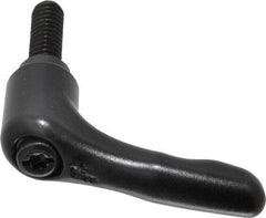KIPP - 1/4-20, 0.55" Hub Diam, Zinc Die Cast (Steel Components) Threaded Stud Adjustable Clamping Lever - 0.79" Stud Length, 1.85" OAL, 1.22" High - USA Tool & Supply
