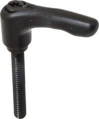 KIPP - 1/4-20, 0.55" Hub Diam, Zinc Die Cast (Steel Components) Threaded Stud Adjustable Clamping Lever - 1.77" Stud Length, 1.85" OAL, 1.22" High - USA Tool & Supply
