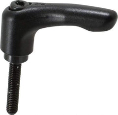 KIPP - M5 x 0.8, 13mm Hub Diam, Zinc Die Cast (Steel Components) Metric Threaded Stud Adjustable Clamping Lever - 25mm Stud Length, 47mm OAL, 31mm High - USA Tool & Supply