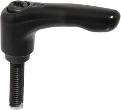 KIPP - M6 x 1.0, 13mm Hub Diam, Zinc Die Cast (Steel Components) Metric Threaded Stud Adjustable Clamping Lever - 30mm Stud Length, 47mm OAL, 31mm High - USA Tool & Supply