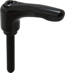 KIPP - M6 x 1.0, 13mm Hub Diam, Zinc Die Cast (Steel Components) Metric Threaded Stud Adjustable Clamping Lever - 35mm Stud Length, 47mm OAL, 31mm High - USA Tool & Supply