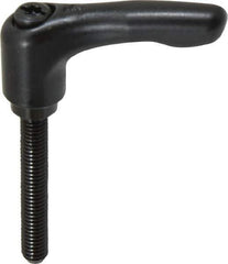 KIPP - M6 x 1.0, 13mm Hub Diam, Zinc Die Cast (Steel Components) Metric Threaded Stud Adjustable Clamping Lever - 40mm Stud Length, 47mm OAL, 31mm High - USA Tool & Supply