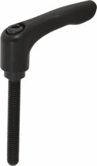KIPP - M6 x 1.0, 13mm Hub Diam, Zinc Die Cast (Steel Components) Metric Threaded Stud Adjustable Clamping Lever - 45mm Stud Length, 47mm OAL, 31mm High - USA Tool & Supply