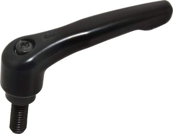 KIPP - 5/16-18, 0.73" Hub Diam, Zinc Die Cast (Steel Components) Threaded Stud Adjustable Clamping Lever - 0.79" Stud Length, 2.93" OAL, 1.67" High - USA Tool & Supply