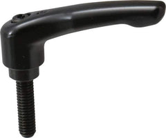 KIPP - 5/16-18, 0.73" Hub Diam, Zinc Die Cast (Steel Components) Threaded Stud Adjustable Clamping Lever - 1.18" Stud Length, 2.93" OAL, 1.67" High - USA Tool & Supply