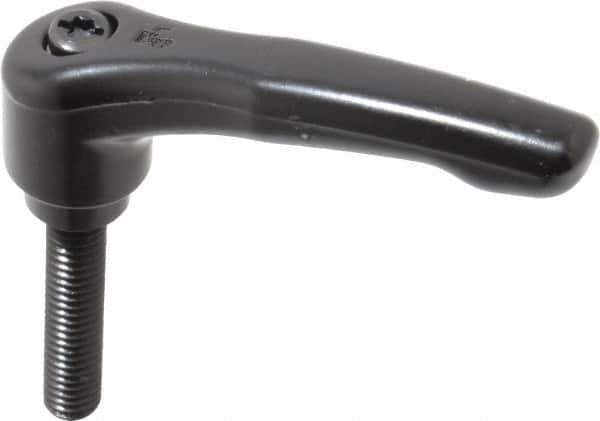 KIPP - 5/16-18, 0.73" Hub Diam, Zinc Die Cast (Steel Components) Threaded Stud Adjustable Clamping Lever - 1.57" Stud Length, 2.93" OAL, 1.67" High - USA Tool & Supply