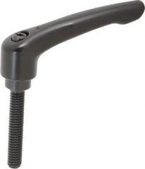 KIPP - 5/16-18, 0.73" Hub Diam, Zinc Die Cast (Steel Components) Threaded Stud Adjustable Clamping Lever - 1.77" Stud Length, 2.93" OAL, 1.67" High - USA Tool & Supply