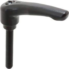 KIPP - 5/16-18, 0.73" Hub Diam, Zinc Die Cast (Steel Components) Threaded Stud Adjustable Clamping Lever - 1.97" Stud Length, 2.93" OAL, 1.67" High - USA Tool & Supply