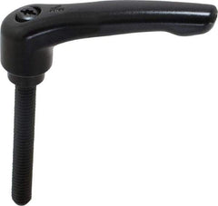 KIPP - 5/16-18, 0.73" Hub Diam, Zinc Die Cast (Steel Components) Threaded Stud Adjustable Clamping Lever - 2.36" Stud Length, 2.93" OAL, 1.67" High - USA Tool & Supply