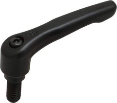 KIPP - 3/8-16, 0.73" Hub Diam, Zinc Die Cast (Steel Components) Threaded Stud Adjustable Clamping Lever - 0.79" Stud Length, 2.93" OAL, 1.67" High - USA Tool & Supply