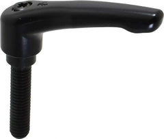 KIPP - 3/8-16, 0.73" Hub Diam, Zinc Die Cast (Steel Components) Threaded Stud Adjustable Clamping Lever - 1.57" Stud Length, 2.93" OAL, 1.67" High - USA Tool & Supply