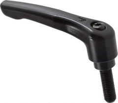 KIPP - M8 x 1.25, 18.5mm Hub Diam, Zinc Die Cast (Steel Components) Metric Threaded Stud Adjustable Clamping Lever - 25mm Stud Length, 74.5mm OAL, 42.5mm High - USA Tool & Supply