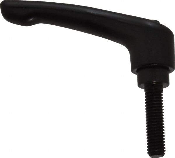 KIPP - M8 x 1.25, 18.5mm Hub Diam, Zinc Die Cast (Steel Components) Metric Threaded Stud Adjustable Clamping Lever - 30mm Stud Length, 74.5mm OAL, 42.5mm High - USA Tool & Supply