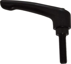 KIPP - M8 x 1.25, 18.5mm Hub Diam, Zinc Die Cast (Steel Components) Metric Threaded Stud Adjustable Clamping Lever - 30mm Stud Length, 74.5mm OAL, 42.5mm High - USA Tool & Supply
