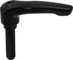 KIPP - M10 x 1.5, 18.5mm Hub Diam, Zinc Die Cast (Steel Components) Metric Threaded Stud Adjustable Clamping Lever - 40mm Stud Length, 74.5mm OAL, 42.5mm High - USA Tool & Supply
