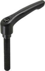 KIPP - M10 x 1.5, 18.5mm Hub Diam, Zinc Die Cast (Steel Components) Metric Threaded Stud Adjustable Clamping Lever - 60mm Stud Length, 74.5mm OAL, 42.5mm High - USA Tool & Supply