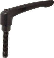 KIPP - M10 x 1.5, 21mm Hub Diam, Zinc Die Cast (Steel Components) Metric Threaded Stud Adjustable Clamping Lever - 50mm Stud Length, 91mm OAL, 54.5mm High - USA Tool & Supply