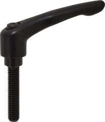 KIPP - 1/2-13, 1.06" Hub Diam, Zinc Die Cast (Steel Components) Threaded Stud Adjustable Clamping Lever - 2.36" Stud Length, 4.29" OAL, 2.48" High - USA Tool & Supply