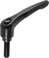 KIPP - M12 x 1.75, 27mm Hub Diam, Zinc Die Cast (Steel Components) Metric Threaded Stud Adjustable Clamping Lever - 40mm Stud Length, 109mm OAL, 63mm High - USA Tool & Supply