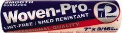 Premier Paint Roller - 3/16" Nap, 7" Wide Paint General Purpose Roller Cover - Smooth Texture, Woven & Polyester - USA Tool & Supply
