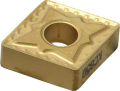 Kennametal - CNMG432 MG Grade KC850 Carbide Turning Insert - TiC/TiCN/TiN Finish, 80° Diamond, 1/2" Inscr Circle, 3/16" Thick, 1/32" Corner Radius - USA Tool & Supply
