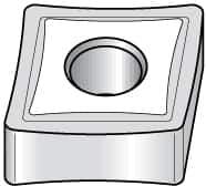 Kennametal - CNMP433 Grade K68 Carbide Turning Insert - Uncoated, 80° Diamond, 1/2" Inscr Circle, 3/16" Thick, 3/64" Corner Radius - USA Tool & Supply