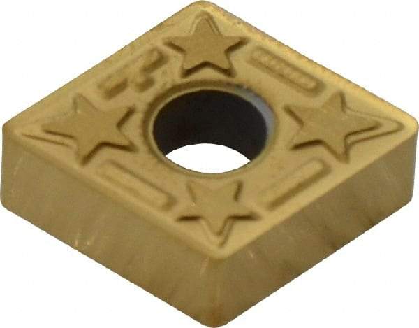 Kennametal - CNGG432 LF Grade KC730 Carbide Turning Insert - TiN Finish, 80° Diamond, 1/2" Inscr Circle, 3/16" Thick, 1/32" Corner Radius - USA Tool & Supply