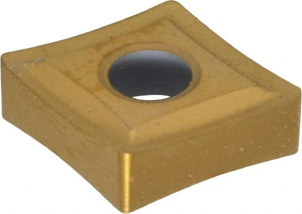 Kennametal - CNGP432 Grade KC730 Carbide Turning Insert - TiN Finish, 80° Diamond, 1/2" Inscr Circle, 3/16" Thick, 1/32" Corner Radius - USA Tool & Supply