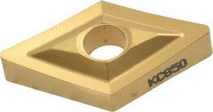 Kennametal - DNMP432 Grade KC850 Carbide Turning Insert - TiC/TiCN/TiN Finish, 55° Diamond, 1/2" Inscr Circle, 3/16" Thick, 1/32" Corner Radius - USA Tool & Supply