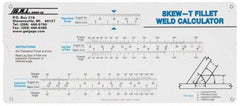 Made in USA - Cardboard Weld Calculator - Use for Fillet and Groove Welds in Skewed Members at 90° - Exact Industrial Supply