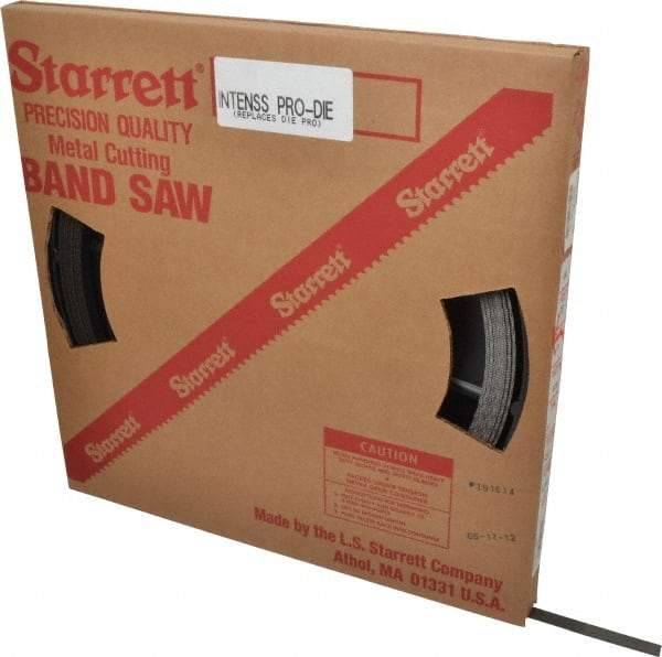 Starrett - 1/2" x 100' x 0.025" Bi-Metal Band Saw Blade Coil Stock - 18 TPI, Toothed Edge, Straight Form, Wavy Set, No Rake Angle, Constant Pitch, Contour Cutting - USA Tool & Supply