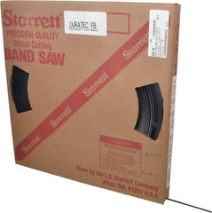 Starrett - 1/4" x 250' x 0.025" Carbon Steel Band Saw Blade Coil Stock - 10 TPI, Toothed Edge, Straight Form, Raker Set, Flexible Back, No Rake Angle, Constant Pitch, Contour Cutting - USA Tool & Supply