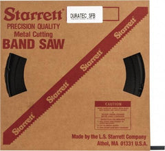 Starrett - 1/2" x 250' x 0.025" Carbon Steel Band Saw Blade Coil Stock - 14 TPI, Toothed Edge, Straight Form, Raker Set, Flexible Back, No Rake Angle, Constant Pitch, Contour Cutting - USA Tool & Supply