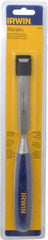 Irwin - 10-3/4" OAL x 3/4" Blade Width Wood Chisel - Polypropylene Handle - USA Tool & Supply