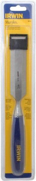 Irwin - 10-3/4" OAL x 1-1/4" Blade Width Wood Chisel - Polypropylene Handle - USA Tool & Supply