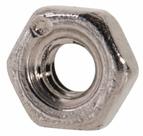 Value Collection - M2x0.40 Metric Coarse Stainless Steel Right Hand Hex Nut - 4mm Across Flats, 1.6mm High, Uncoated - USA Tool & Supply