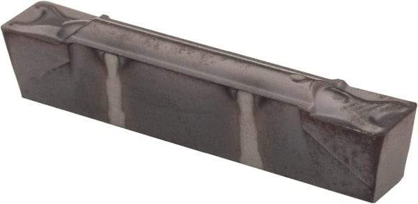 Kennametal - 03G GMN Grade KC5010, 3.18mm Cutting Width Carbide Grooving Insert - 3.4mm Max Depth of Cut, Neutral, 0.4mm Corner Radius, TiAlN Finish - USA Tool & Supply